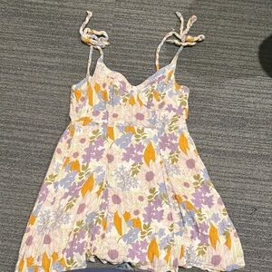 American Eagle Outfitters Floral Mini Dress - Purple, Yellow, White